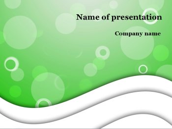 Green bubble Powerpoint template