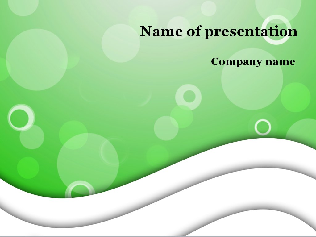 Green bubble powerpoint template presentation