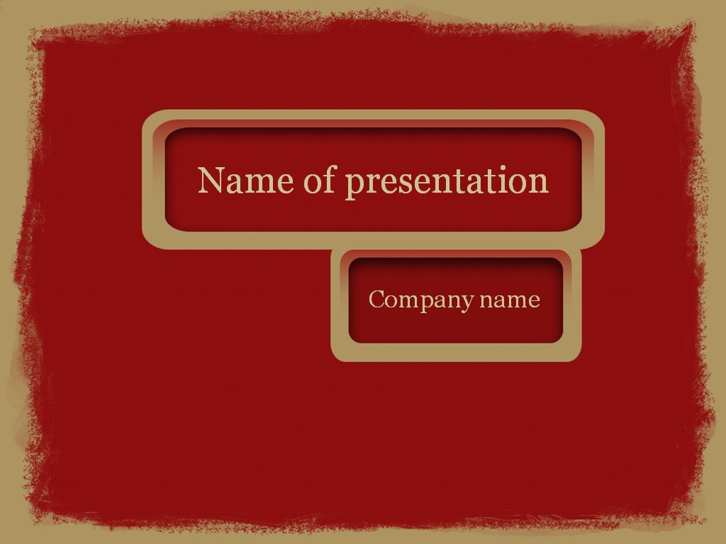 Red paint presentation powerpoint template