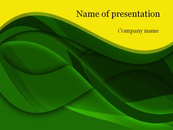 Green waves Powerpoint template