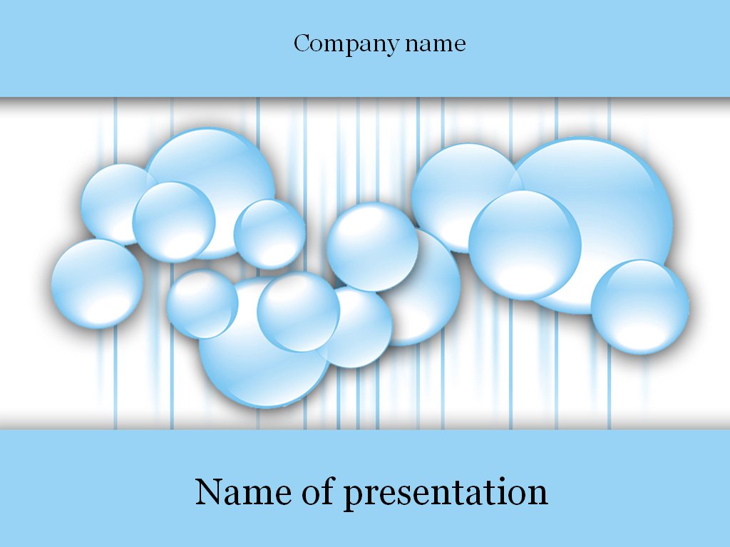 Water bubbles powerpoint template presentation
