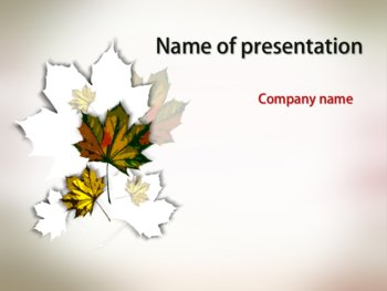 Autumn Maple PowerPoint template