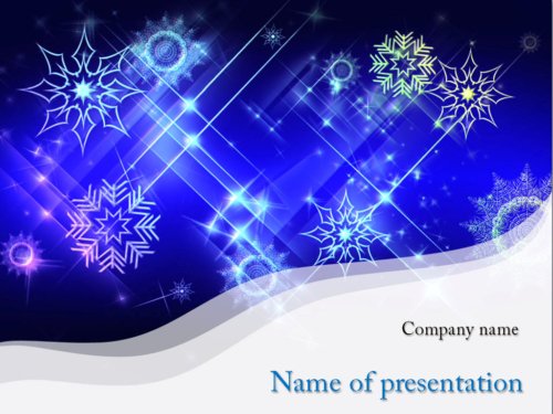 Cold Snowflakes PowerPoint template