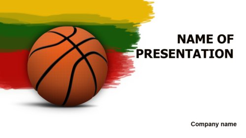 Lithuanian Basketball PowerPoint template