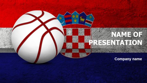 Croatian Basketball PowerPoint template