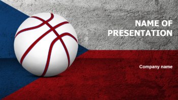 Czech Republic Basketball PowerPoint template