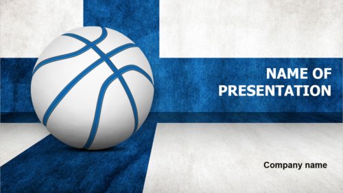 Finland Basketball PowerPoint template