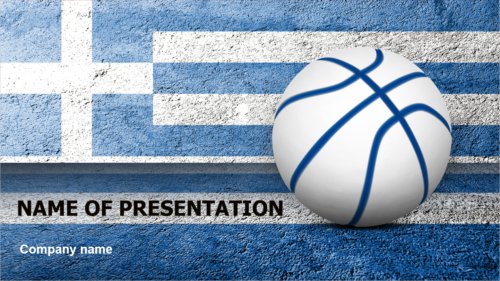 Greece Basketball PowerPoint template