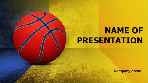 Romanian Basketball PowerPoint template